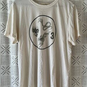 imogene + willie rare tee with snake, rabbit, skull